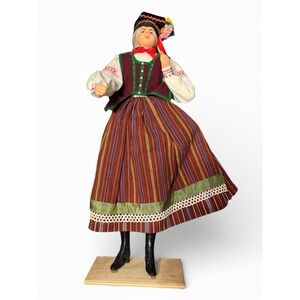 Handmade Traditional Eastern European Folk Costume Dress (Doll Size)